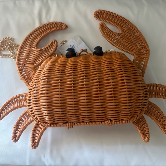 Tommy Bahama Natural Woven Crab Crossbody Bag - Picture 3 of 3